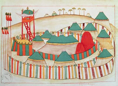 Ms 1671 The Imperial Camp, c.1580 by Islamic School